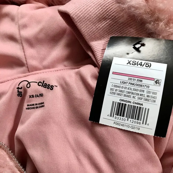 Art Class NWT Faux Fur Half Zip Pullover Lightweight Jacket Girls XS (4/5) - Picture 6 of 7